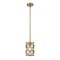Z-Lite Dealey 1 Light Mini Pendant, Heirloom Brass & Clear 6010MP-HB - alternate 1